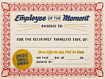 Employee of the Moment Certificate Notepads
